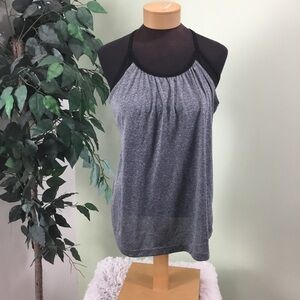 JUST Be Sport Medium black and gray sport bra with attached tank